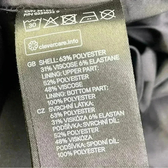 H&M dress size 12 detail back black/white form fitting - Picture 7 of 11